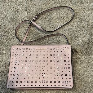Michael Kors Pink Laser Cut Out Crossbody